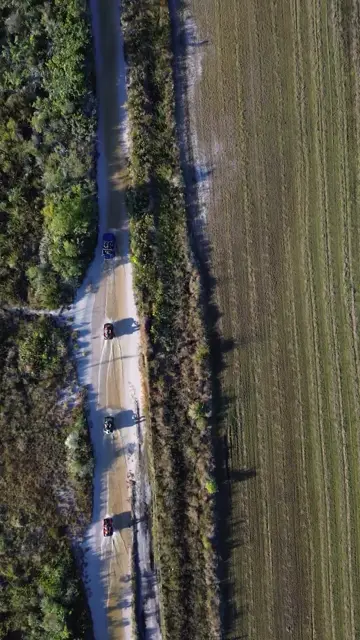 Visão aérea da trilha do passeio de quadriciclo